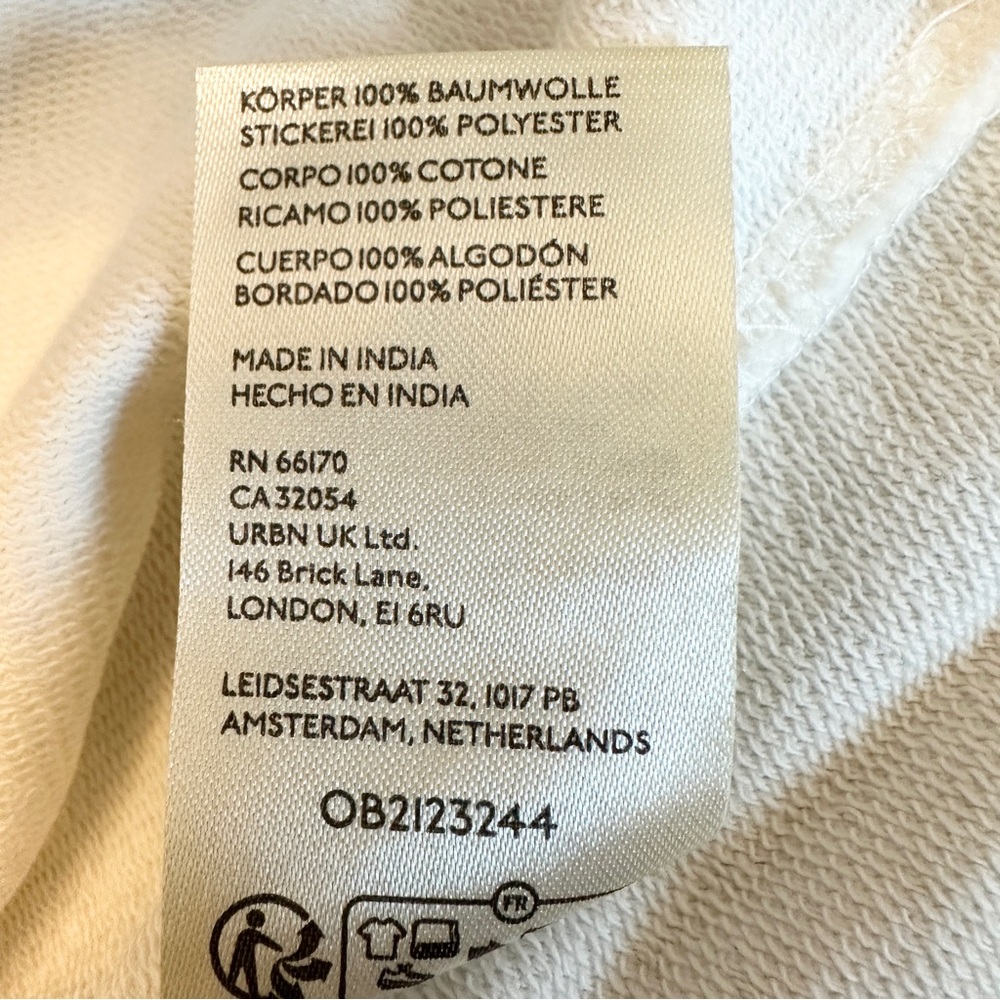 By Anthropologie Fern & Flower Crew-Neck Sweatshirt Embroidered Women’s Size S - Picture 9 of 14